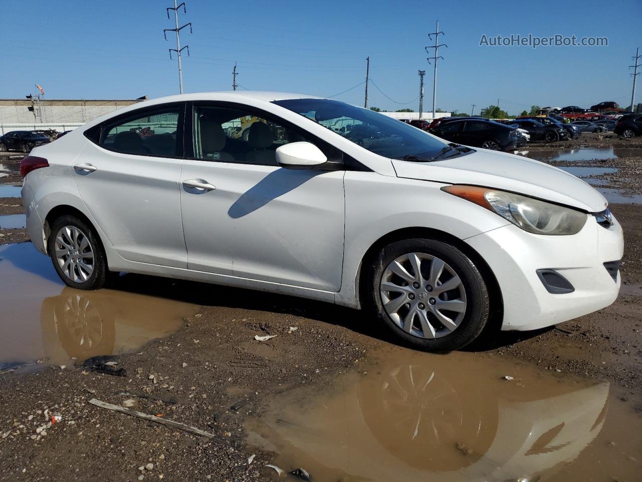 2011 Hyundai Elantra Gls Белый vin: 5NPDH4AE6BH029892