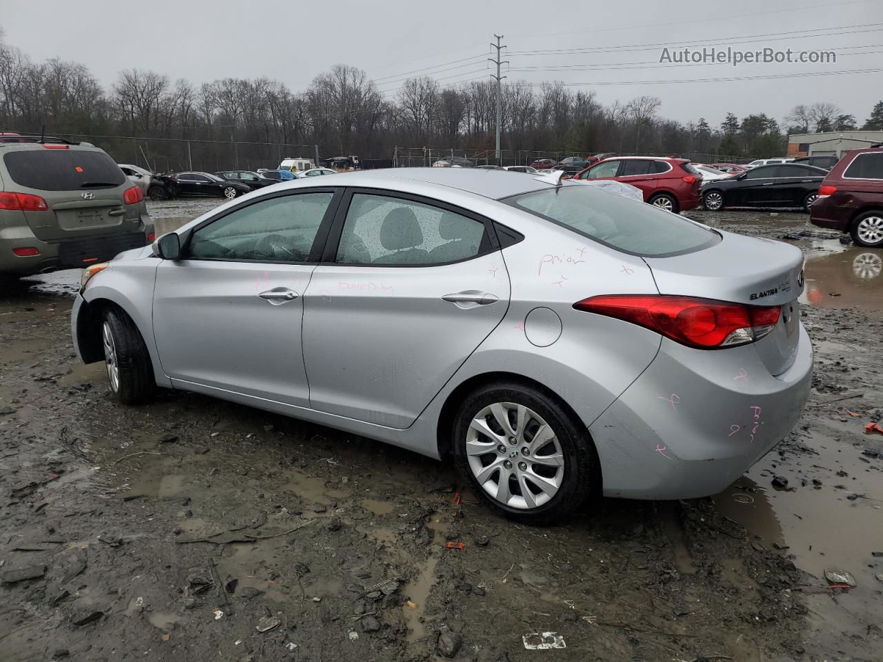 2011 Hyundai Elantra Gls Silver vin: 5NPDH4AE6BH032842