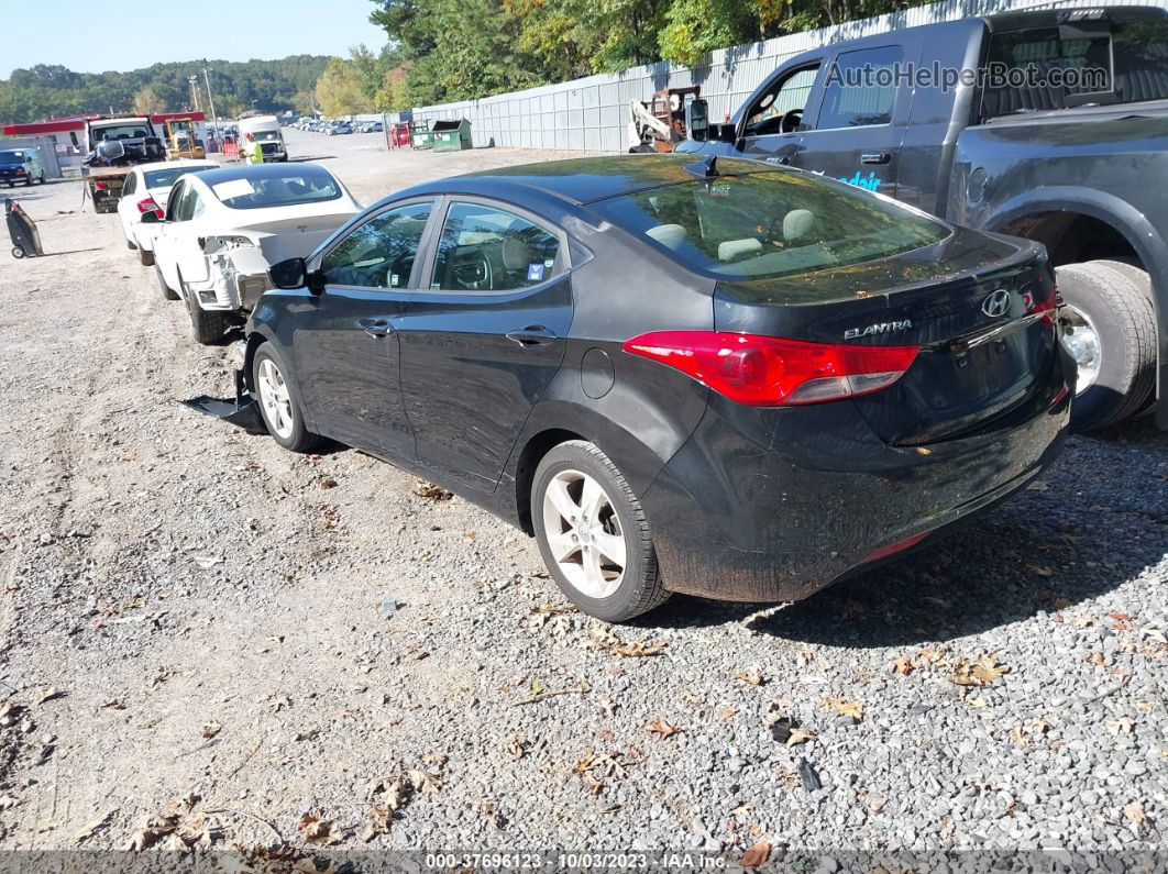 2011 Hyundai Elantra Gls Black vin: 5NPDH4AE6BH049236