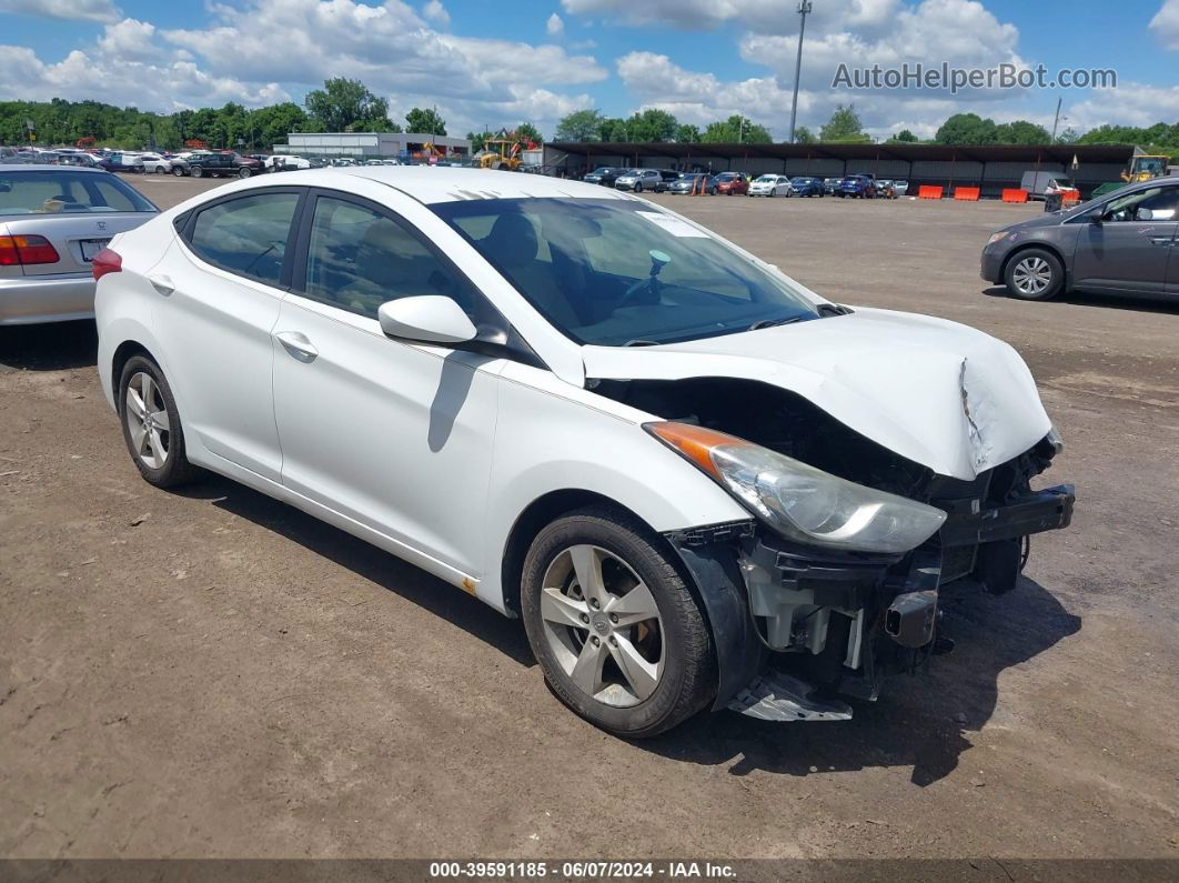 2011 Hyundai Elantra Gls White vin: 5NPDH4AE6BH060785