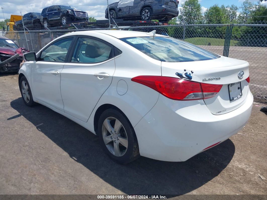 2011 Hyundai Elantra Gls White vin: 5NPDH4AE6BH060785