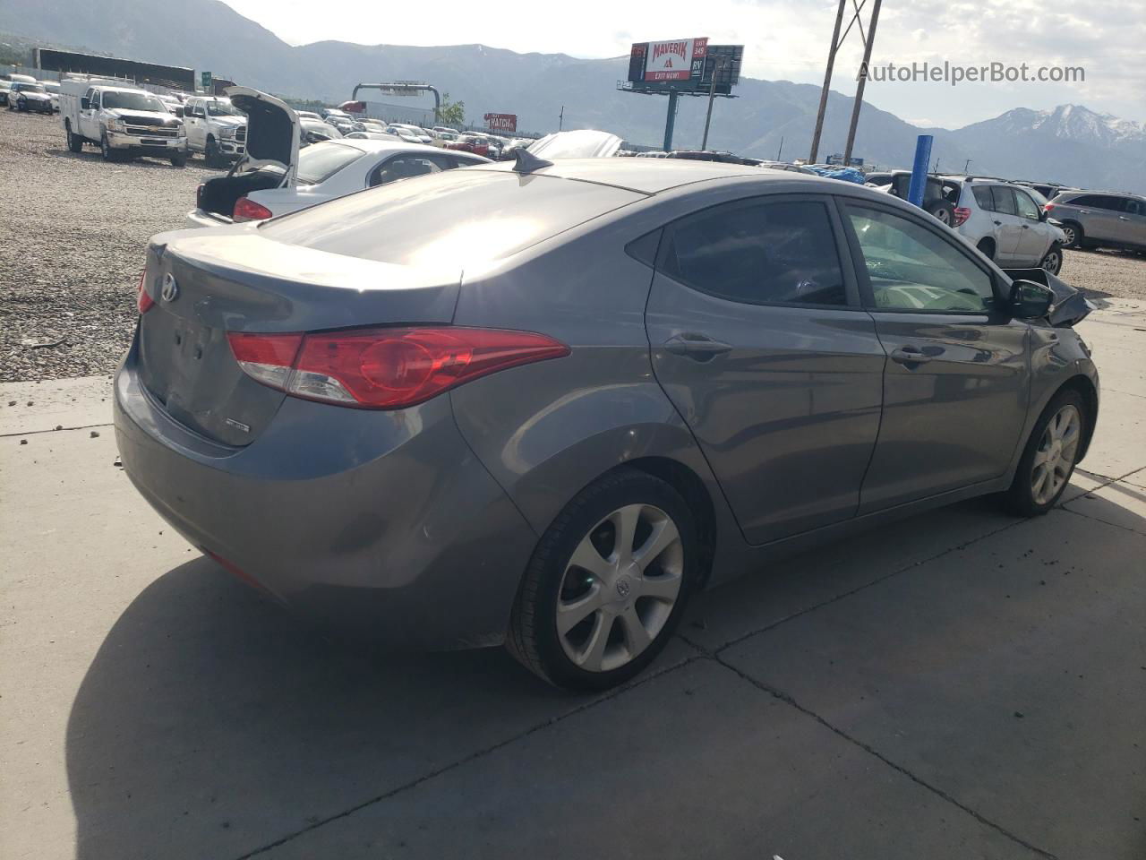 2011 Hyundai Elantra Gls Gray vin: 5NPDH4AE6BH075190