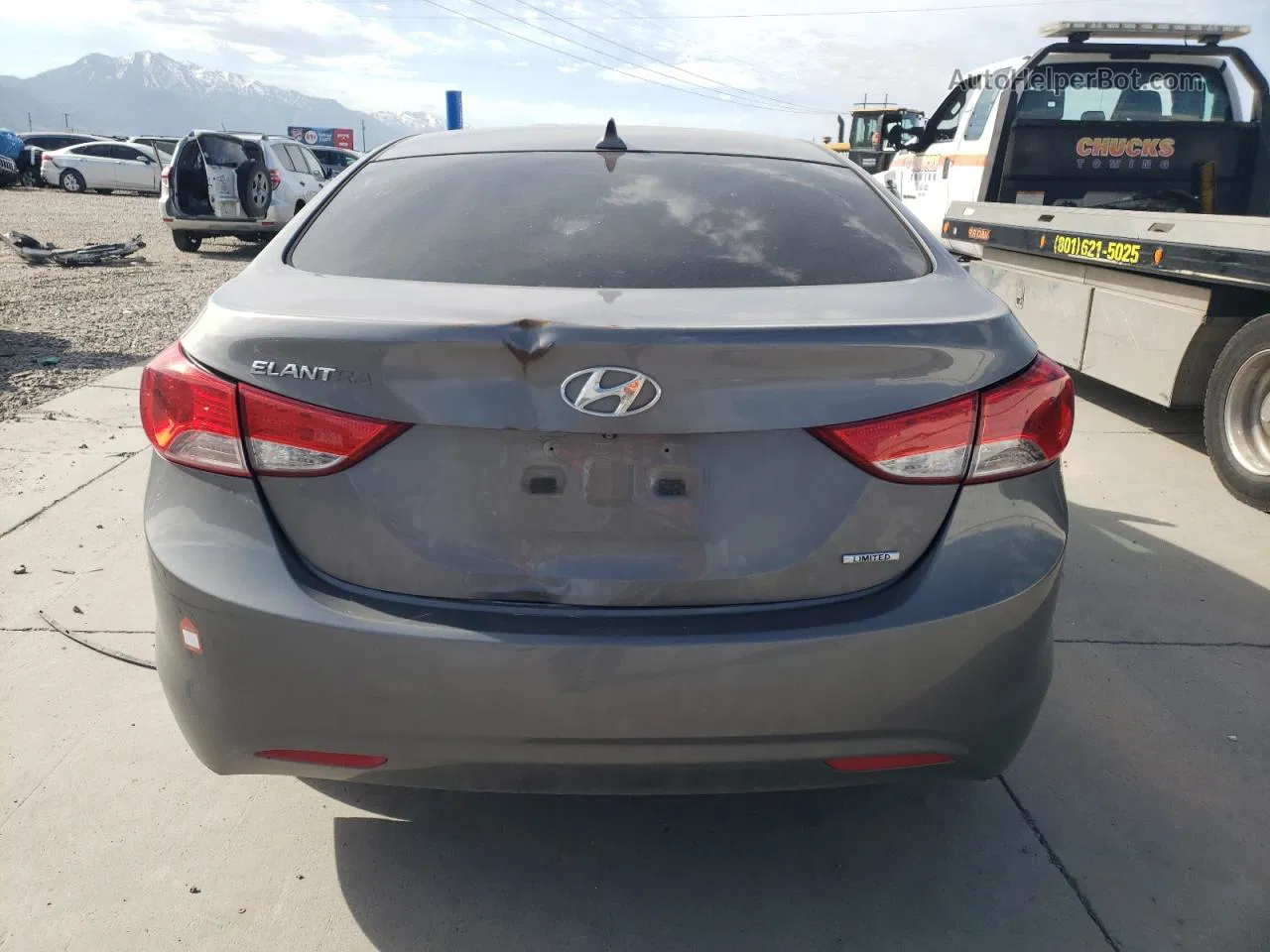 2011 Hyundai Elantra Gls Gray vin: 5NPDH4AE6BH075190