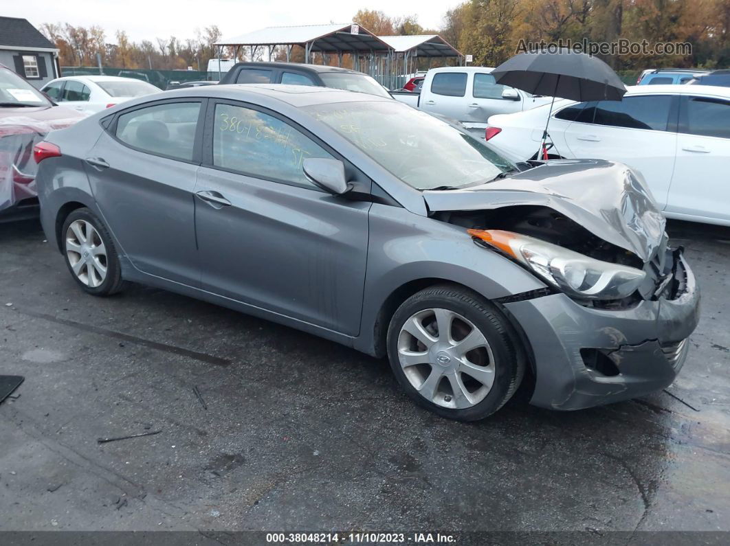 2011 Hyundai Elantra Limited Gray vin: 5NPDH4AE6BH075559