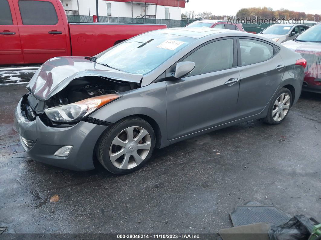 2011 Hyundai Elantra Limited Gray vin: 5NPDH4AE6BH075559