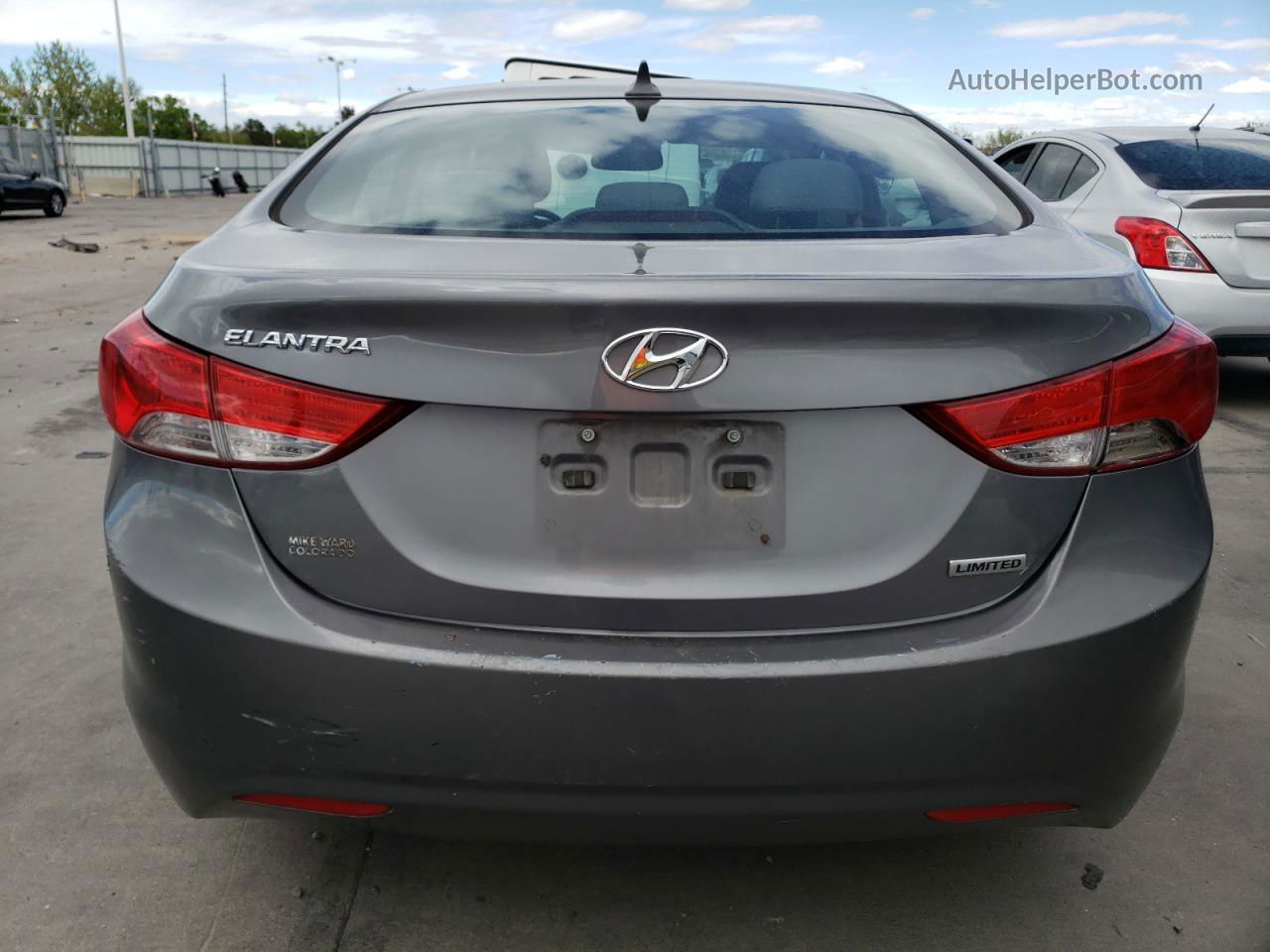 2012 Hyundai Elantra Gls Gray vin: 5NPDH4AE6CH086868