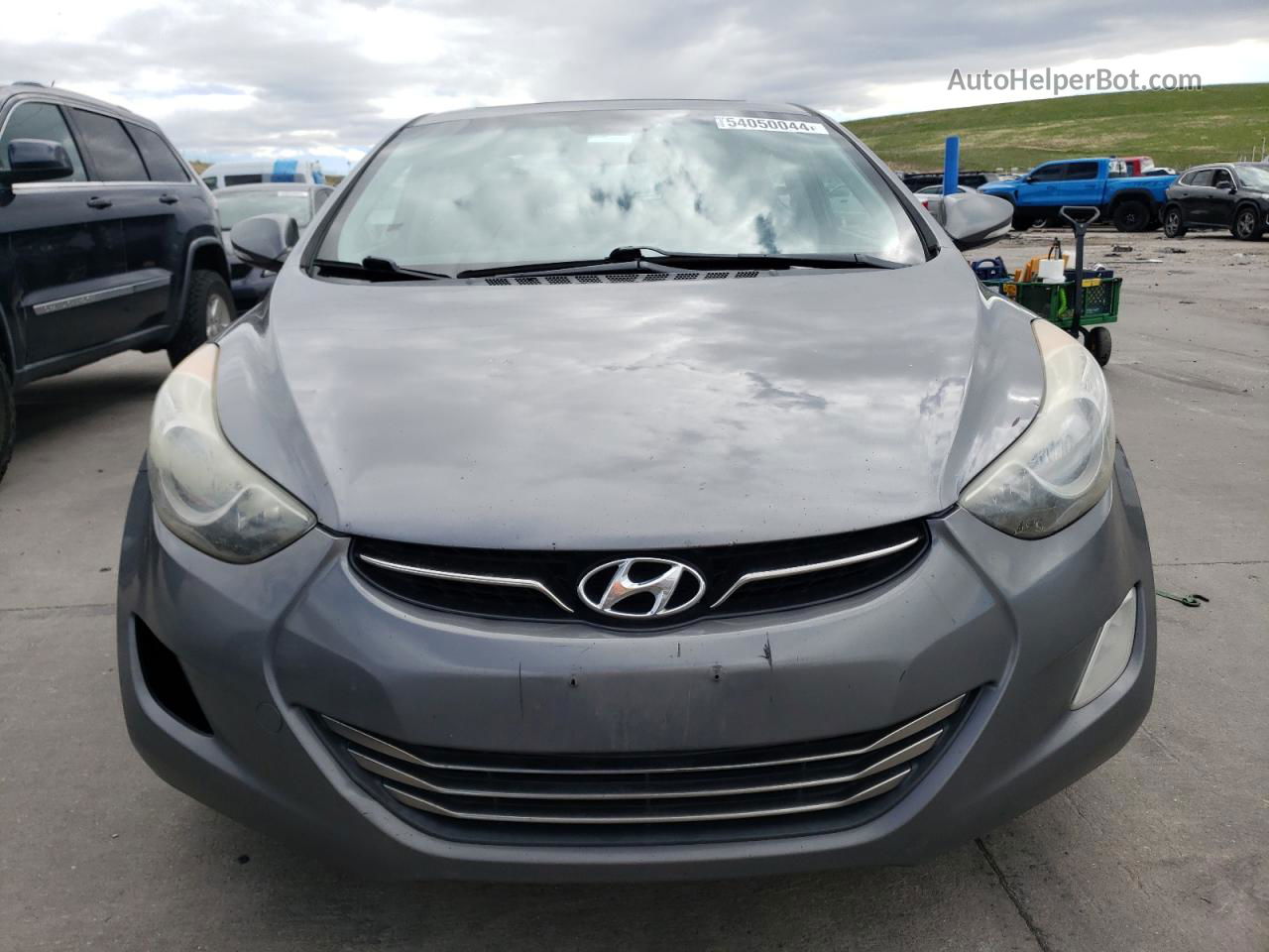 2012 Hyundai Elantra Gls Gray vin: 5NPDH4AE6CH086868