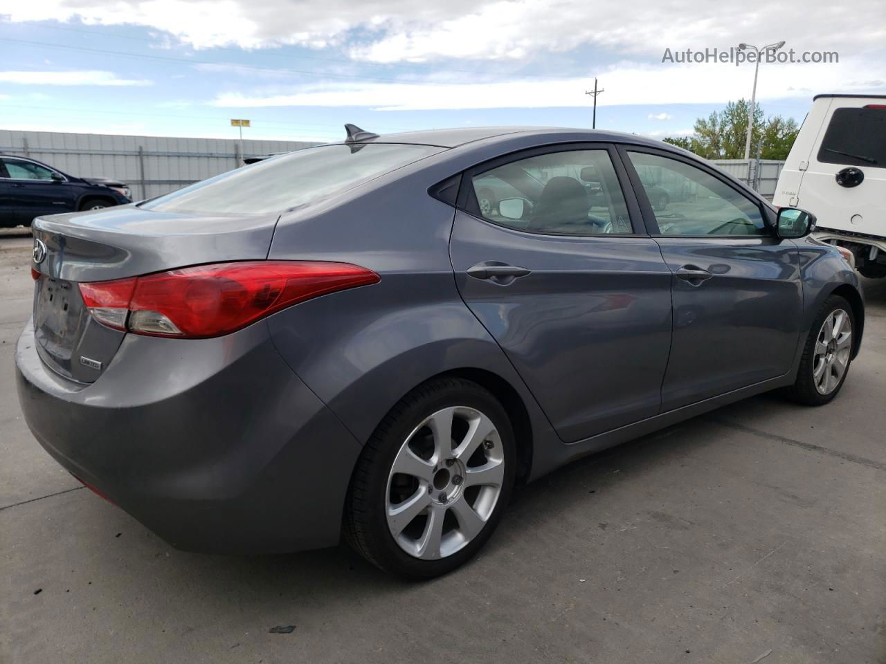 2012 Hyundai Elantra Gls Gray vin: 5NPDH4AE6CH086868