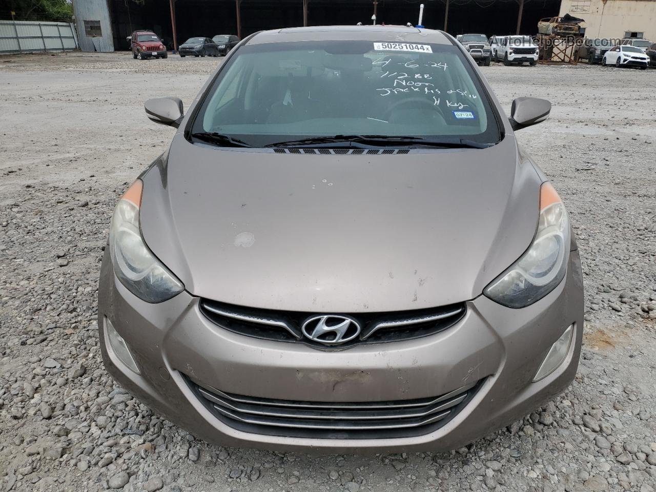 2012 Hyundai Elantra Gls Tan vin: 5NPDH4AE6CH118931