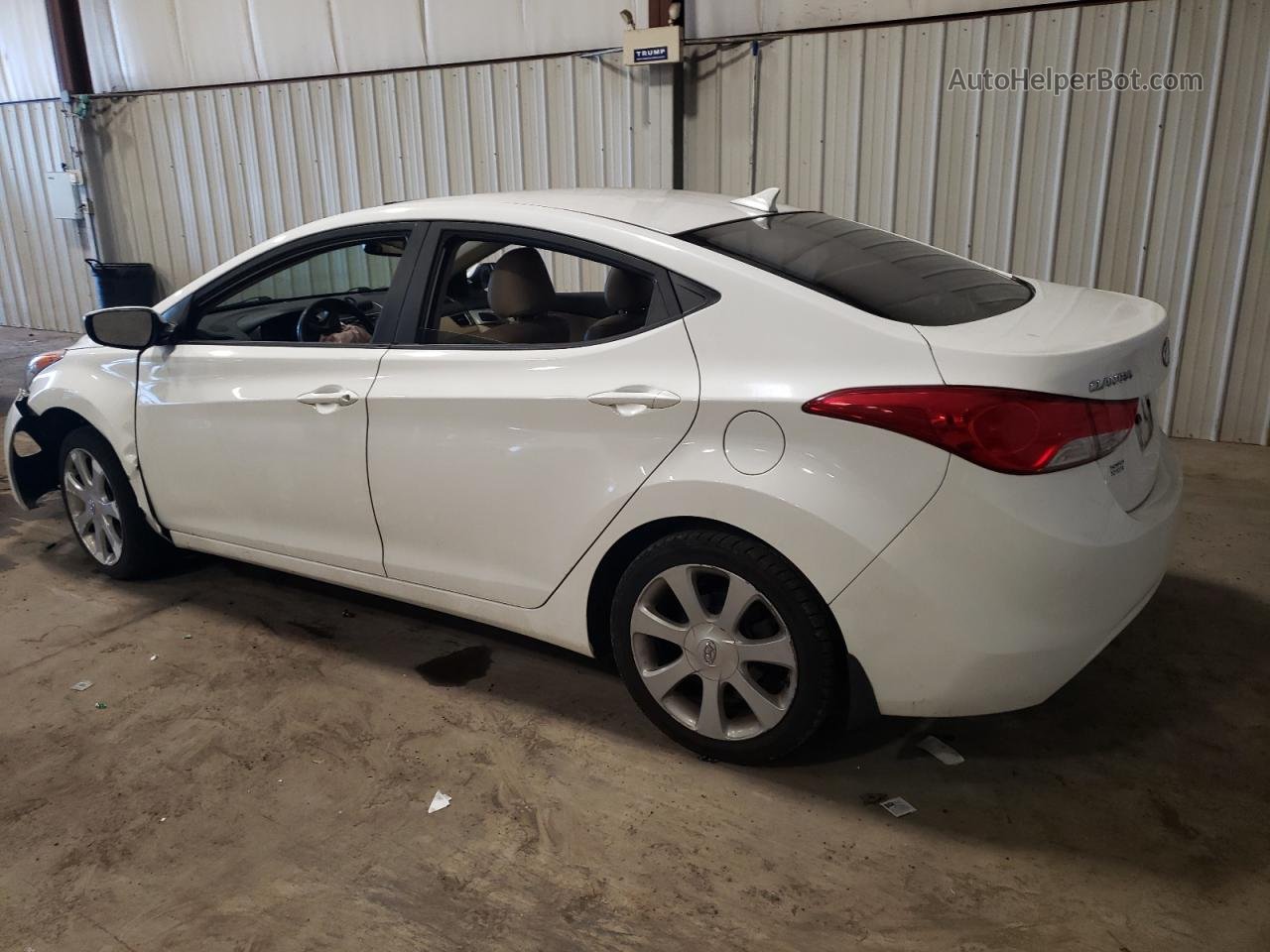 2012 Hyundai Elantra Gls White vin: 5NPDH4AE6CH131386