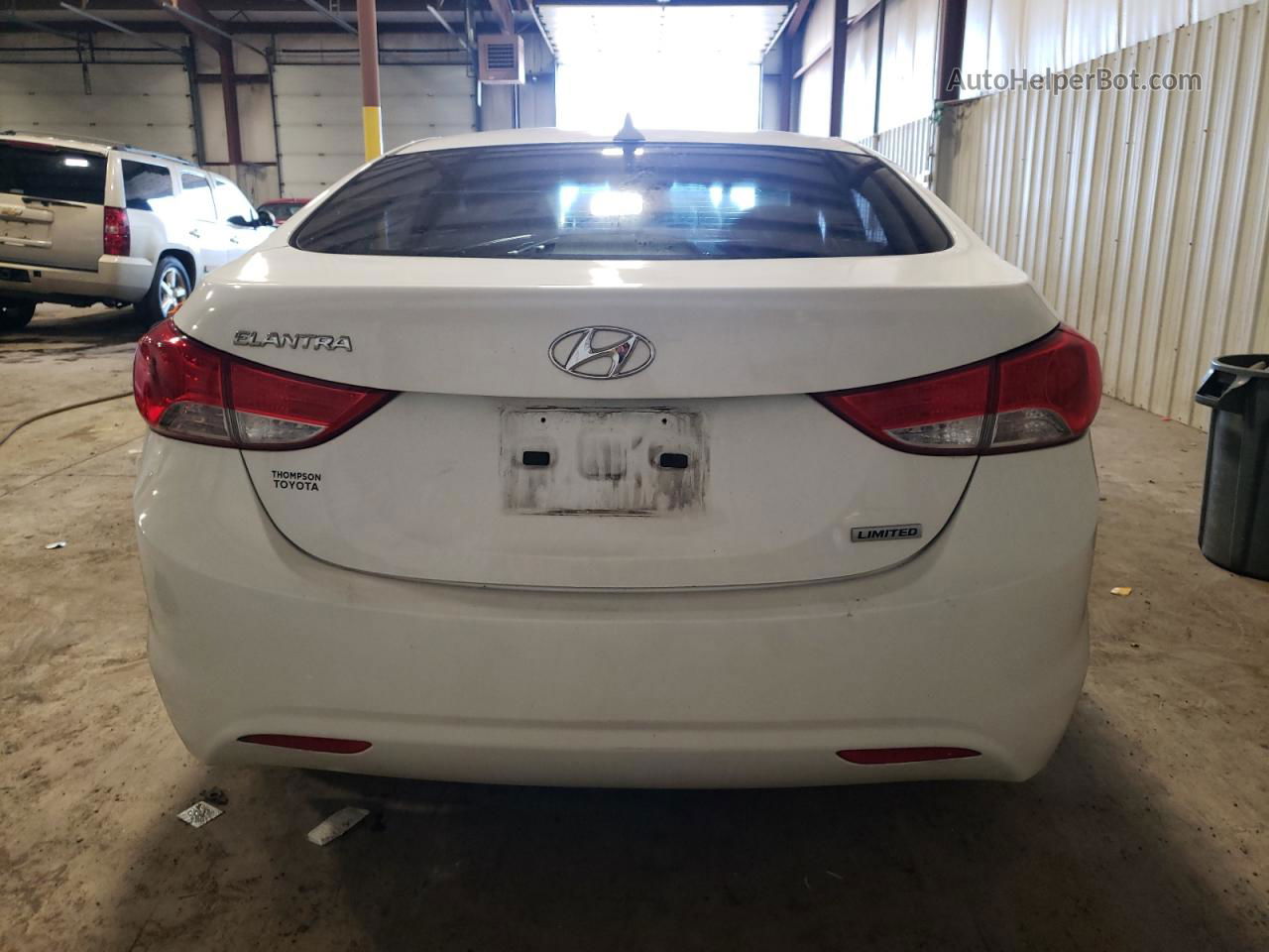 2012 Hyundai Elantra Gls White vin: 5NPDH4AE6CH131386