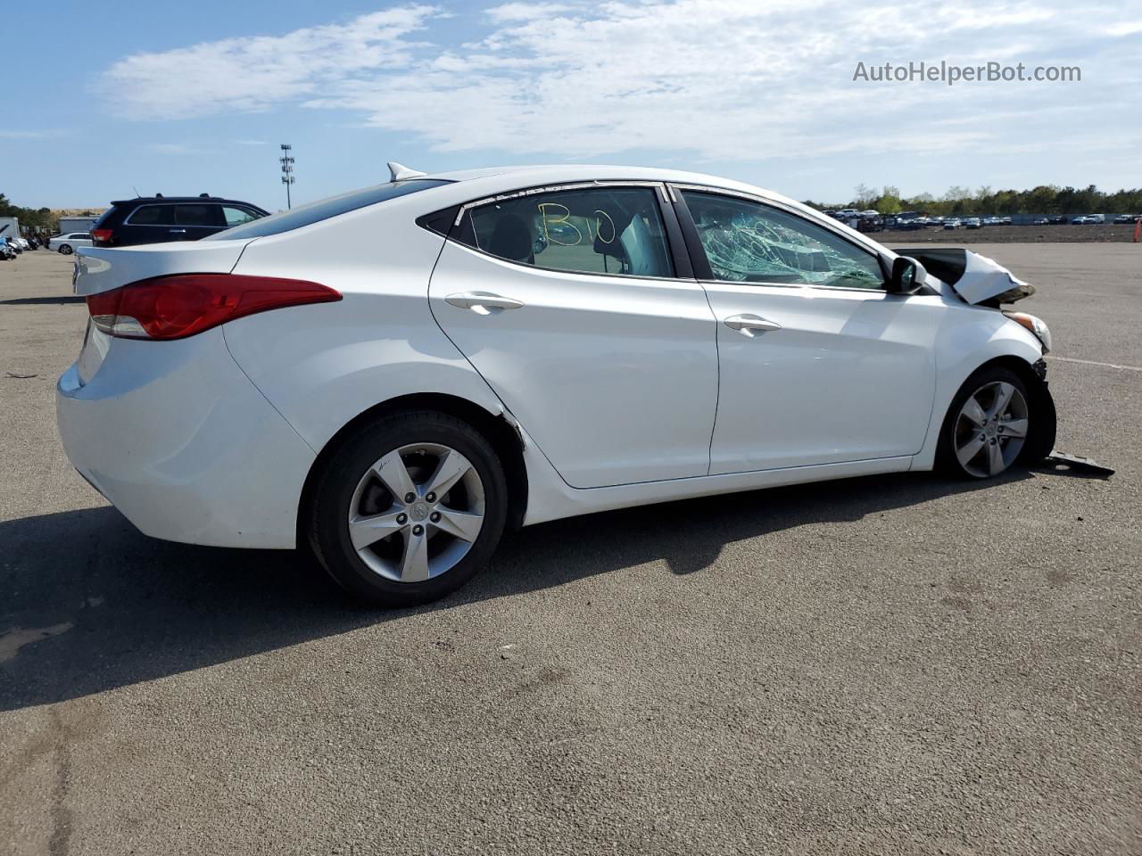 2013 Hyundai Elantra Gls Белый vin: 5NPDH4AE6DH162980