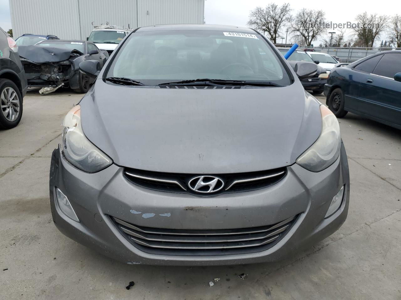 2013 Hyundai Elantra Gls Серый vin: 5NPDH4AE6DH168164