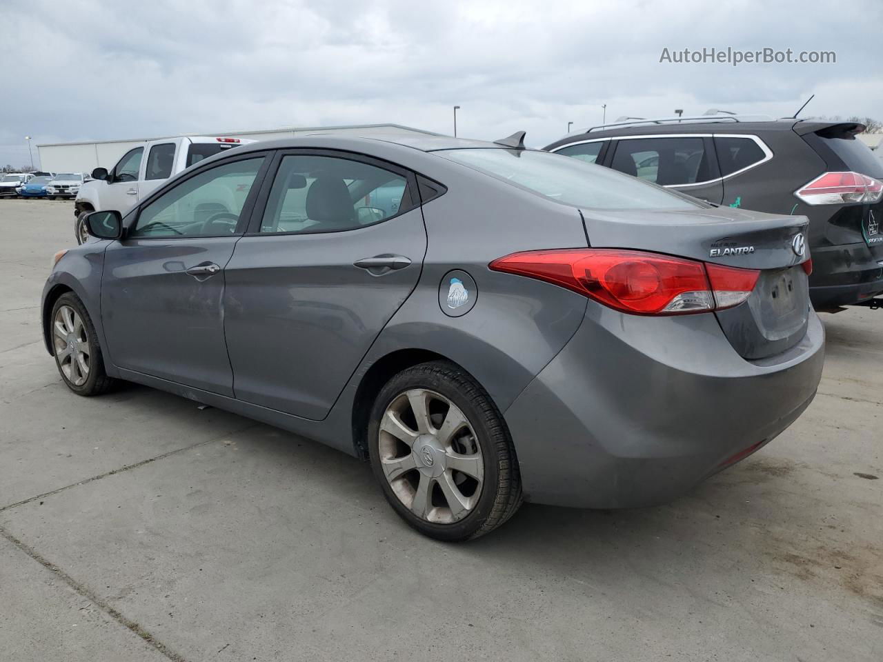 2013 Hyundai Elantra Gls Gray vin: 5NPDH4AE6DH168164