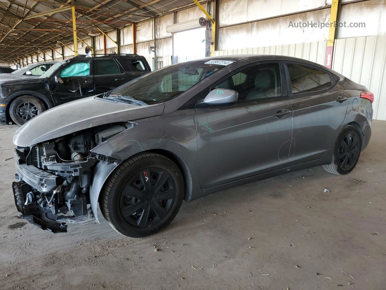 2013 Hyundai Elantra Gls Gray vin: 5NPDH4AE6DH180850