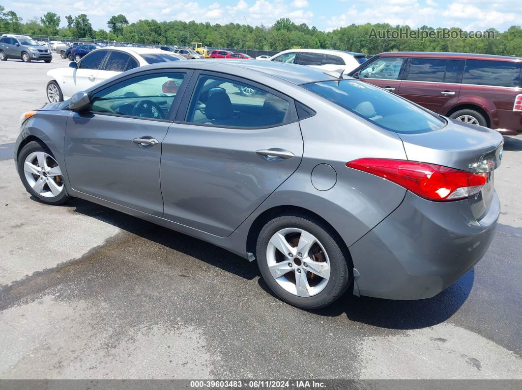 2013 Hyundai Elantra Gls Gray vin: 5NPDH4AE6DH266255