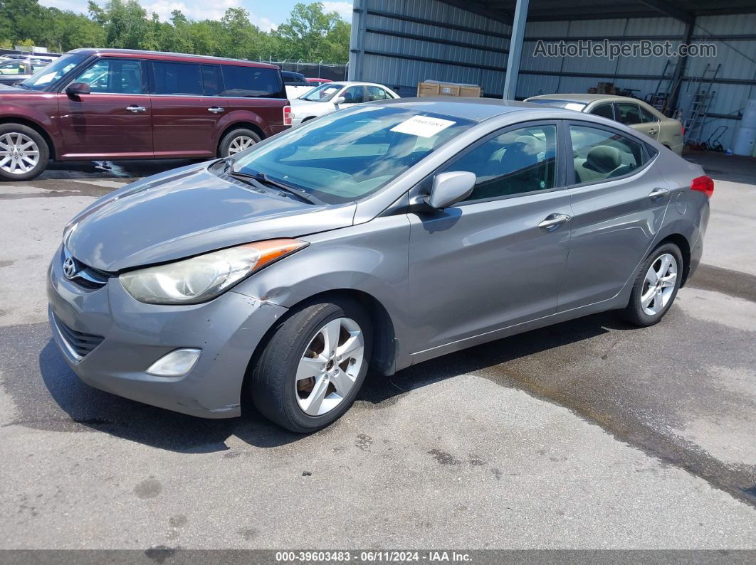 2013 Hyundai Elantra Gls Gray vin: 5NPDH4AE6DH266255