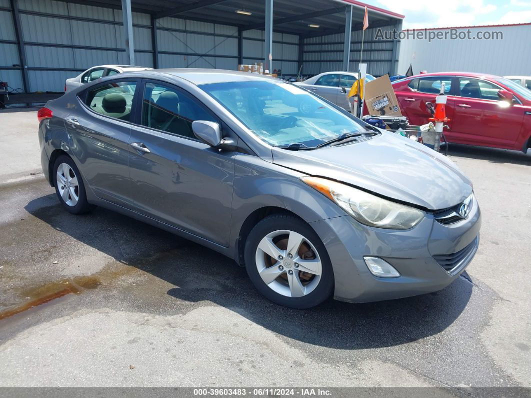 2013 Hyundai Elantra Gls Gray vin: 5NPDH4AE6DH266255