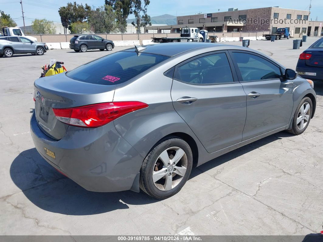 2013 Hyundai Elantra Gls Gray vin: 5NPDH4AE6DH278339