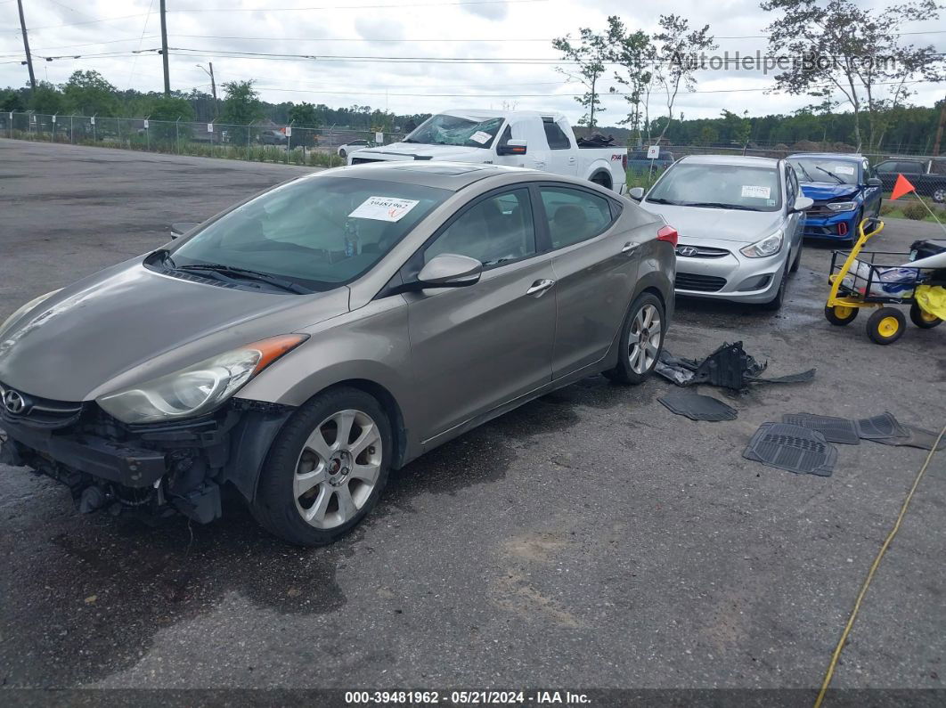 2013 Hyundai Elantra Limited Beige vin: 5NPDH4AE6DH280995