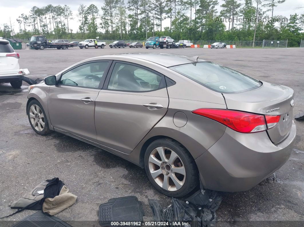 2013 Hyundai Elantra Limited Beige vin: 5NPDH4AE6DH280995