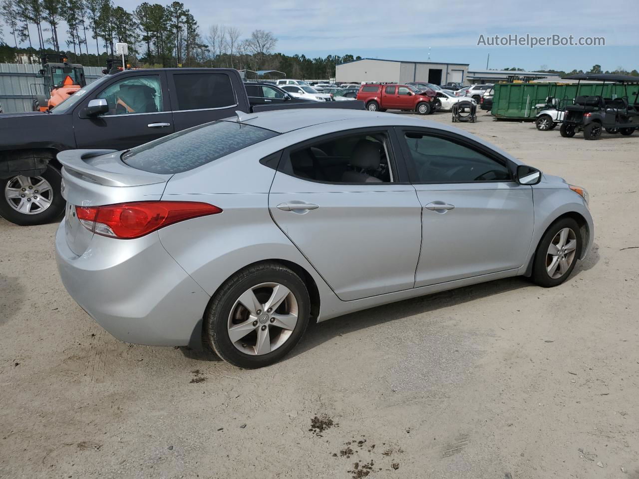 2013 Hyundai Elantra Gls Silver vin: 5NPDH4AE6DH284125