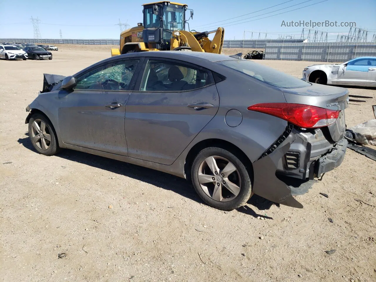 2013 Hyundai Elantra Gls Gray vin: 5NPDH4AE6DH290605