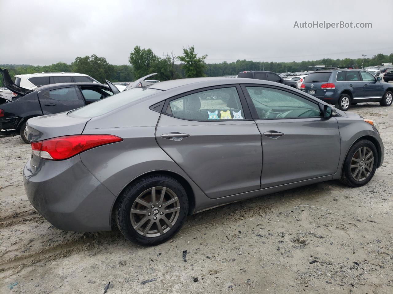 2013 Hyundai Elantra Gls Gray vin: 5NPDH4AE6DH294668