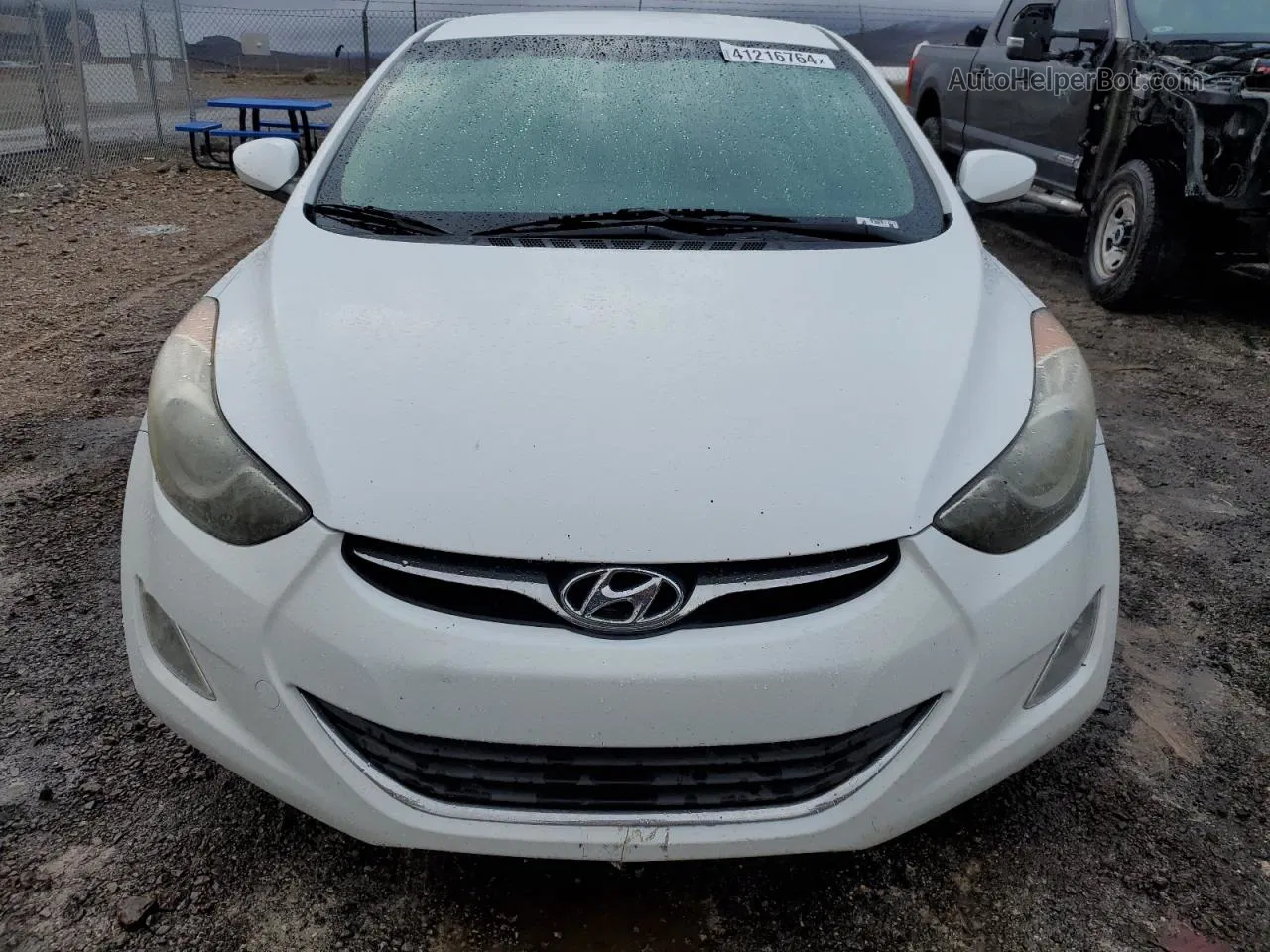 2013 Hyundai Elantra Gls White vin: 5NPDH4AE6DH301358