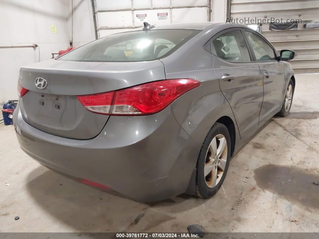 2013 Hyundai Elantra Gls Gray vin: 5NPDH4AE6DH307323