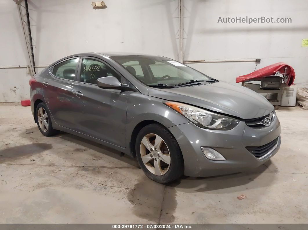 2013 Hyundai Elantra Gls Gray vin: 5NPDH4AE6DH307323