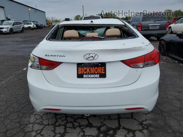 2013 Hyundai Elantra Gls White vin: 5NPDH4AE6DH343237