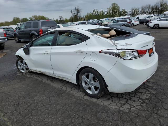 2013 Hyundai Elantra Gls White vin: 5NPDH4AE6DH343237