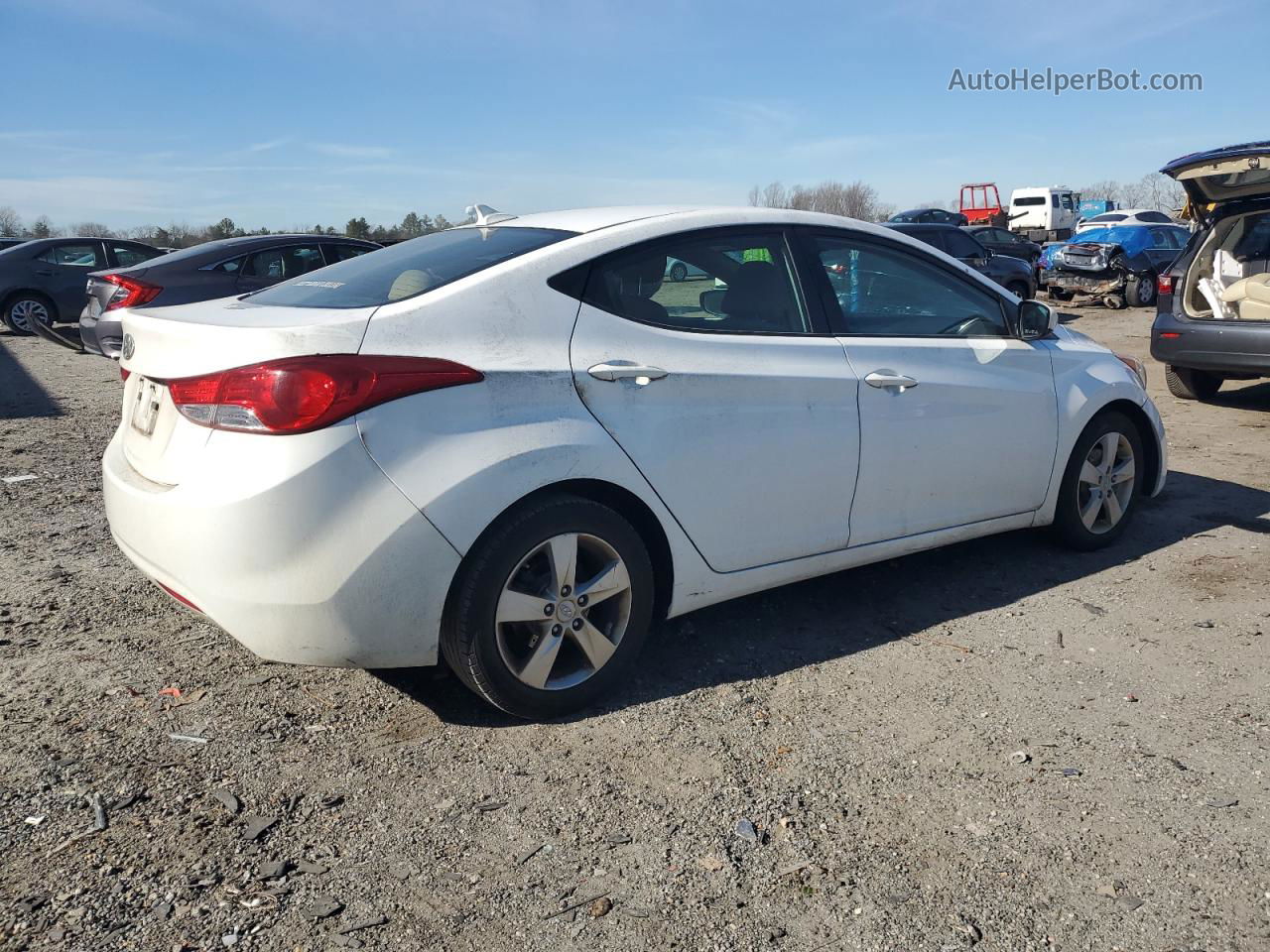 2013 Hyundai Elantra Gls Белый vin: 5NPDH4AE6DH353301