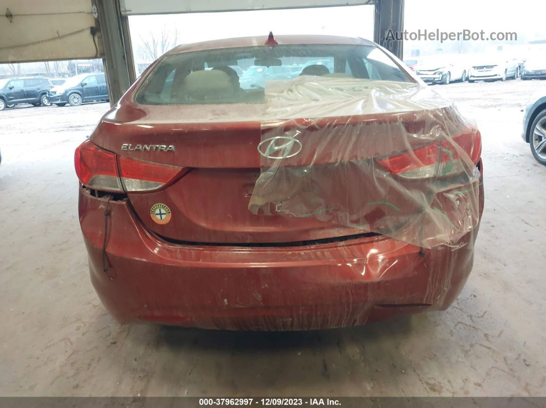 2013 Hyundai Elantra Gls Red vin: 5NPDH4AE6DH353704