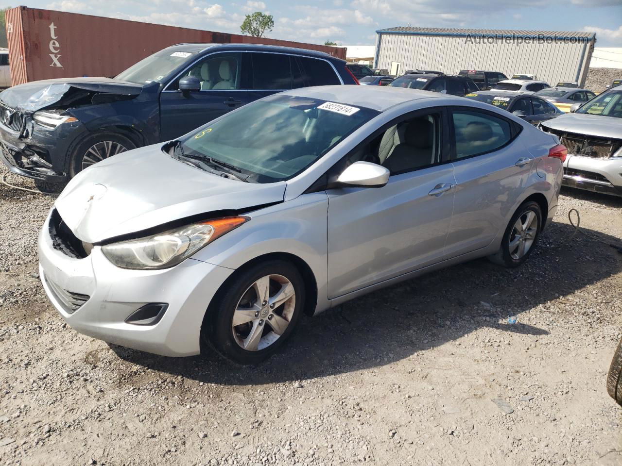 2013 Hyundai Elantra Gls Silver vin: 5NPDH4AE6DH369448