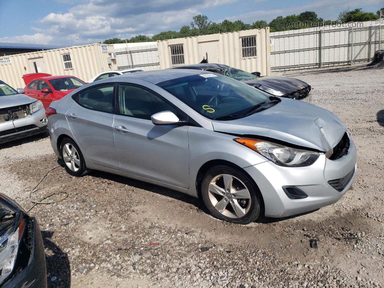 2013 Hyundai Elantra Gls Silver vin: 5NPDH4AE6DH369448