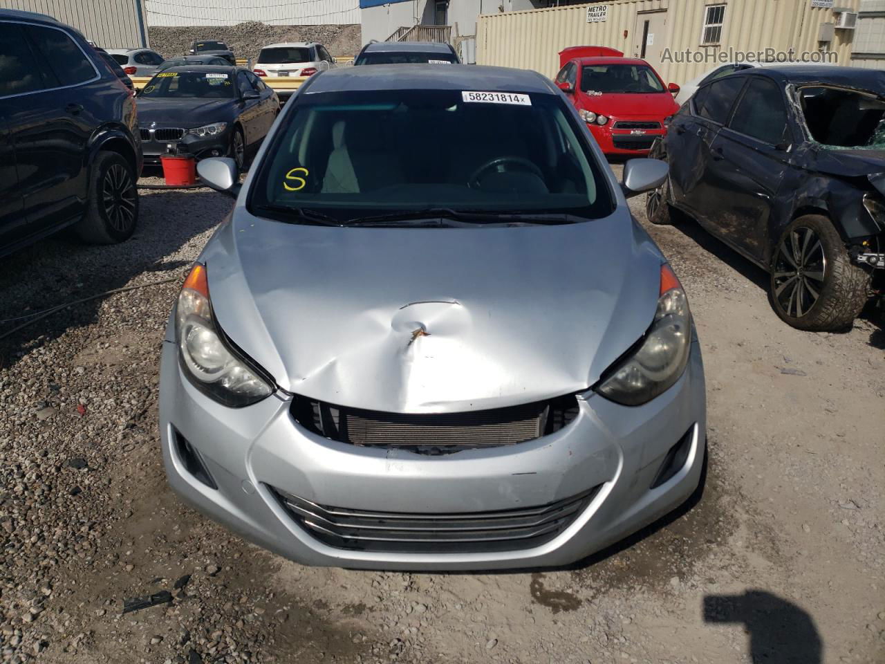 2013 Hyundai Elantra Gls Silver vin: 5NPDH4AE6DH369448