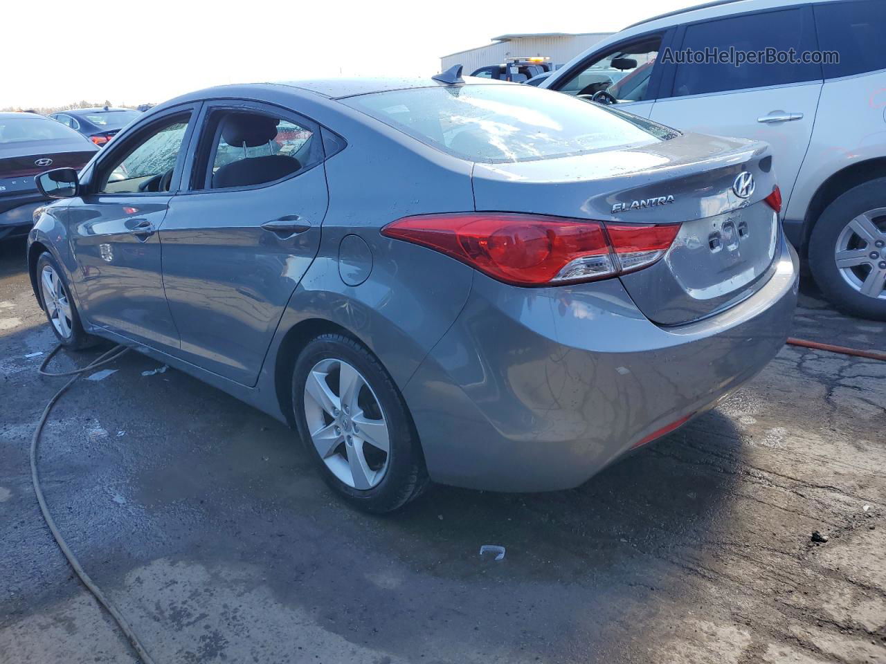 2013 Hyundai Elantra Gls Gray vin: 5NPDH4AE6DH374293