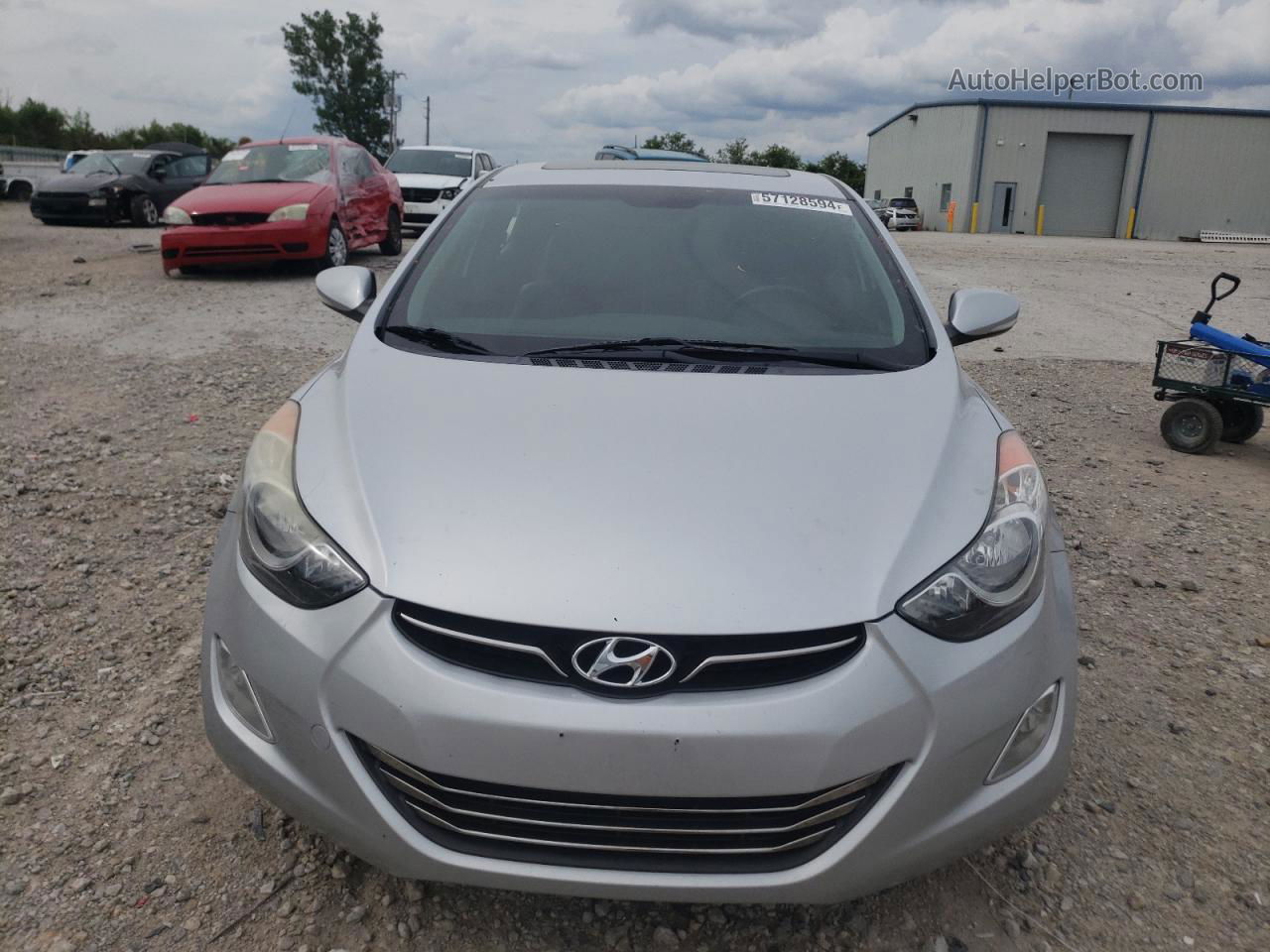 2013 Hyundai Elantra Gls Серебряный vin: 5NPDH4AE6DH393037