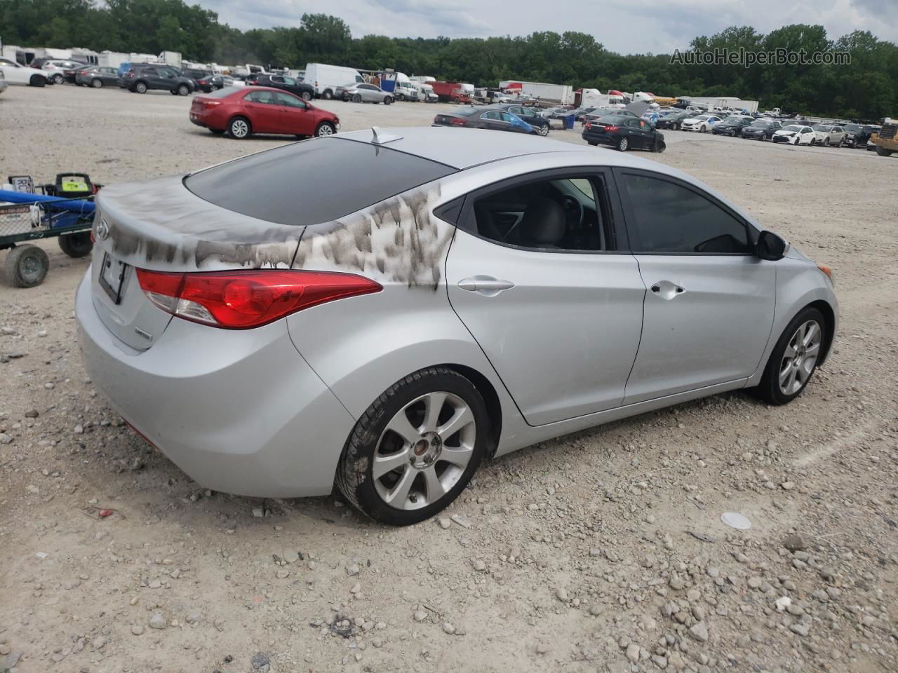 2013 Hyundai Elantra Gls Silver vin: 5NPDH4AE6DH393037