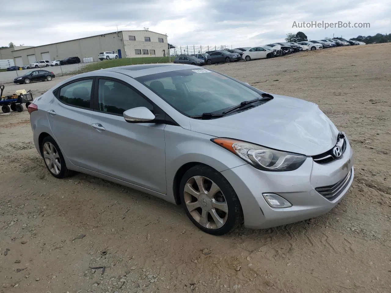 2013 Hyundai Elantra Gls Silver vin: 5NPDH4AE6DH393829