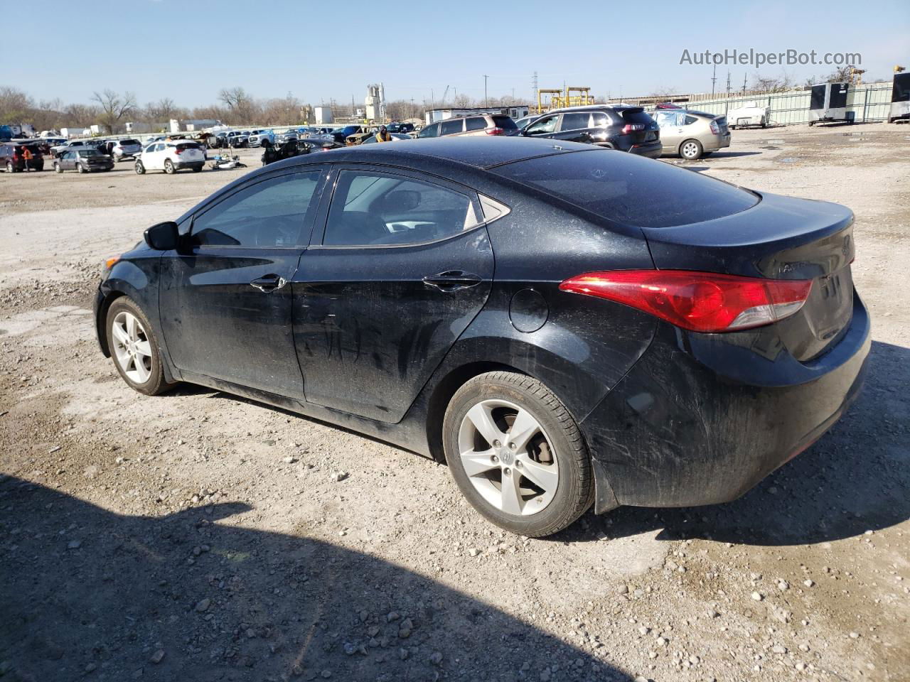 2013 Hyundai Elantra Gls Black vin: 5NPDH4AE6DH398934