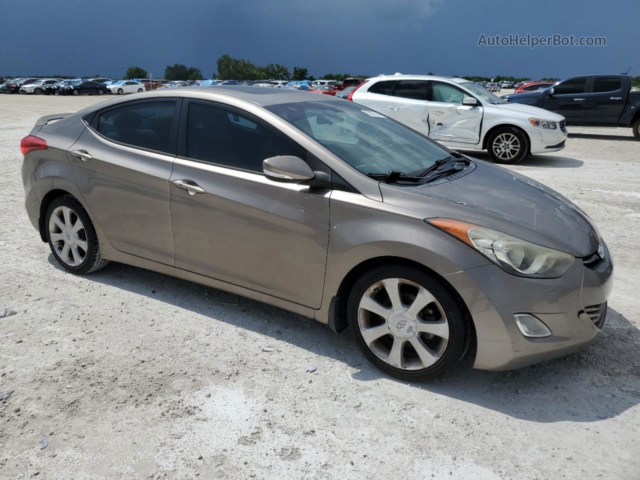 2013 Hyundai Elantra Gls Золотой vin: 5NPDH4AE6DH399226