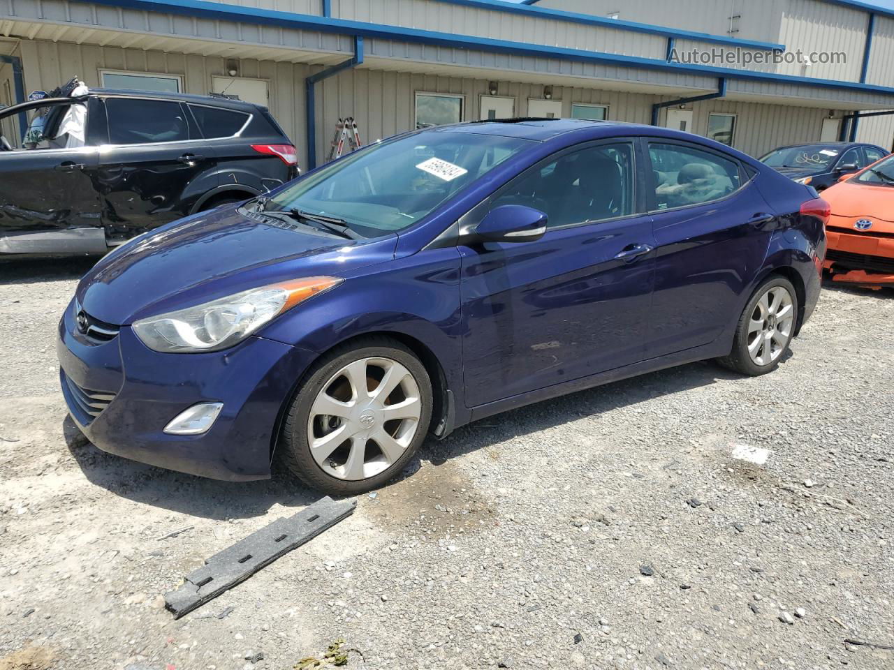 2013 Hyundai Elantra Gls Blue vin: 5NPDH4AE6DH405249