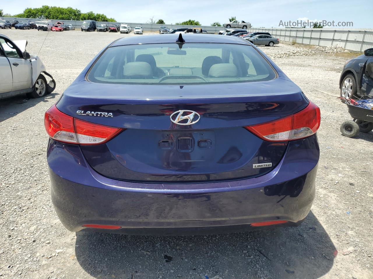 2013 Hyundai Elantra Gls Blue vin: 5NPDH4AE6DH405249