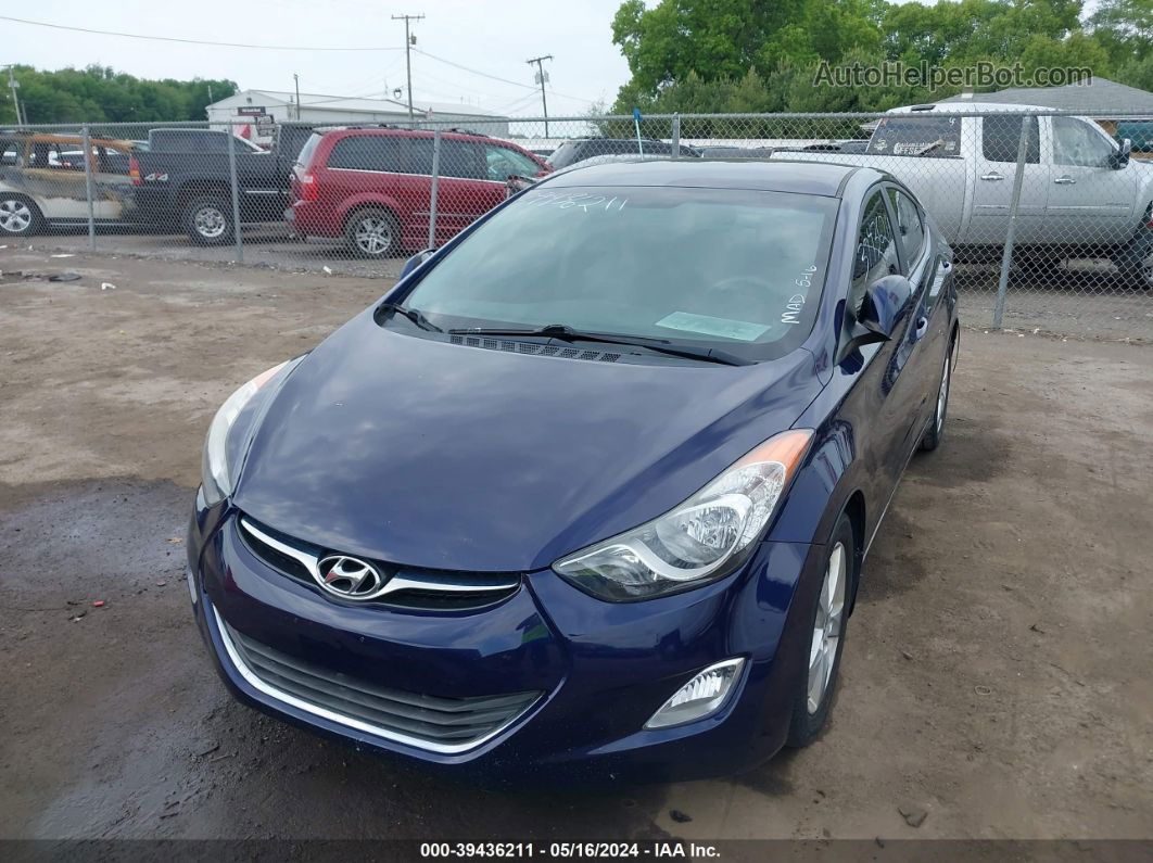 2013 Hyundai Elantra Gls Blue vin: 5NPDH4AE6DH416512