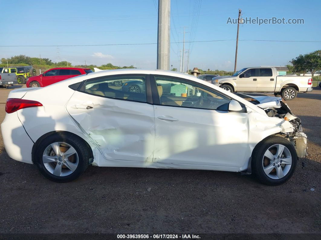 2013 Hyundai Elantra Gls White vin: 5NPDH4AE6DH421757