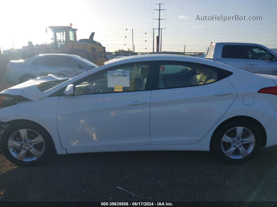 2013 Hyundai Elantra Gls White vin: 5NPDH4AE6DH421757