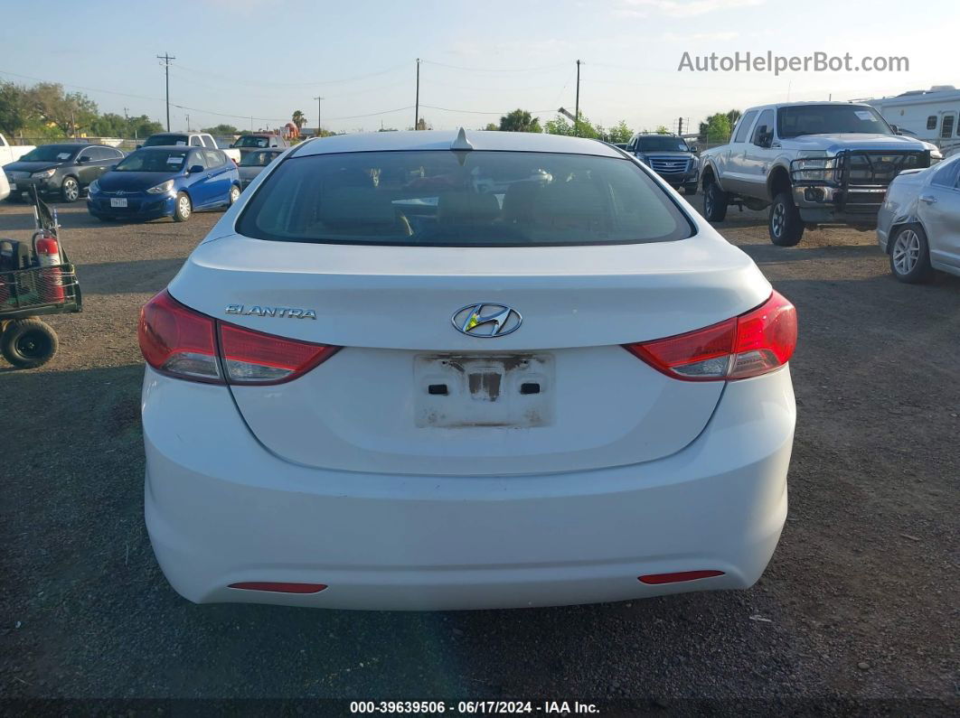 2013 Hyundai Elantra Gls White vin: 5NPDH4AE6DH421757